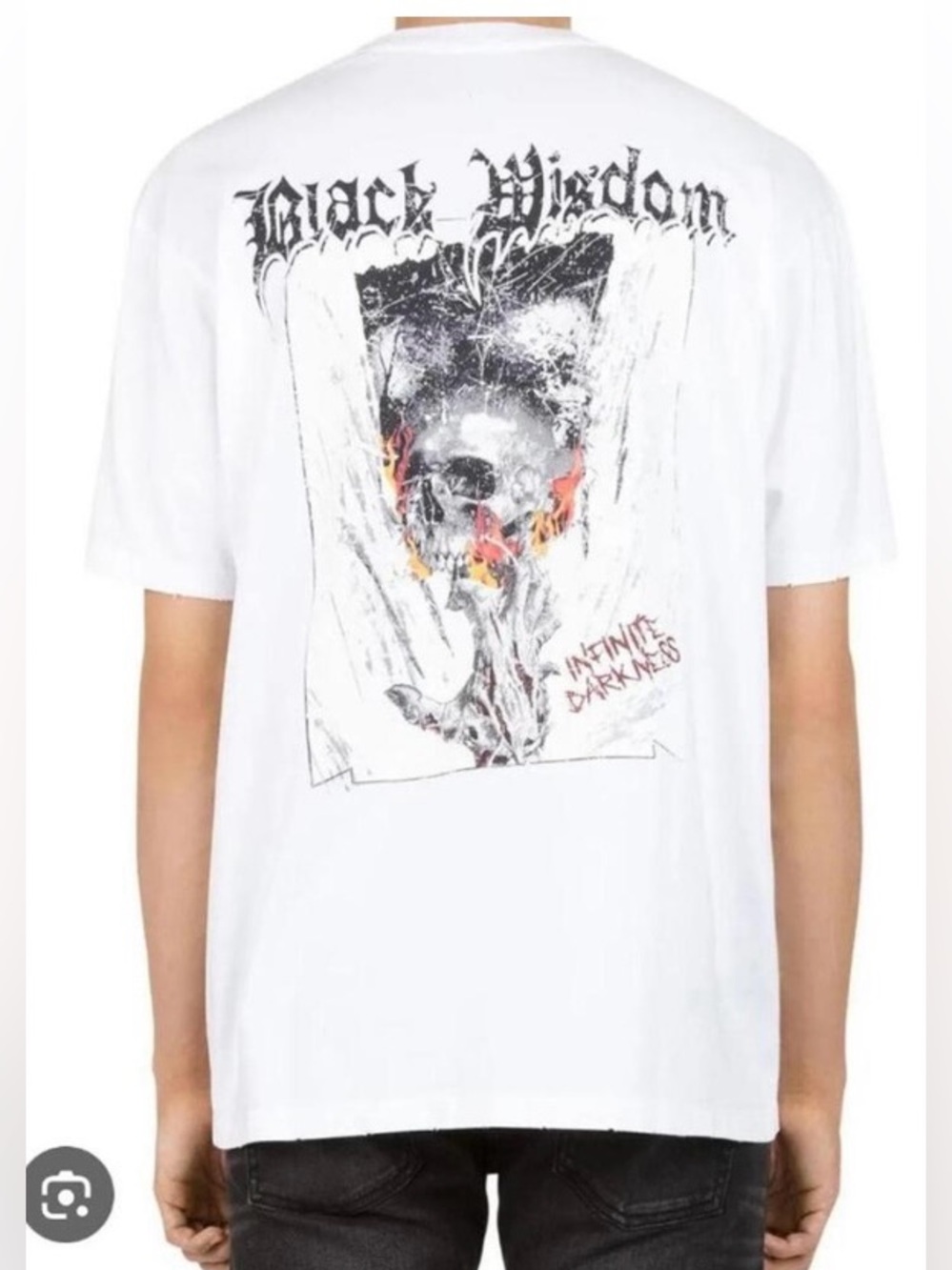 The KOOPLES $130 NWT Black Wisdom White Graphic T-shirt, Size M.